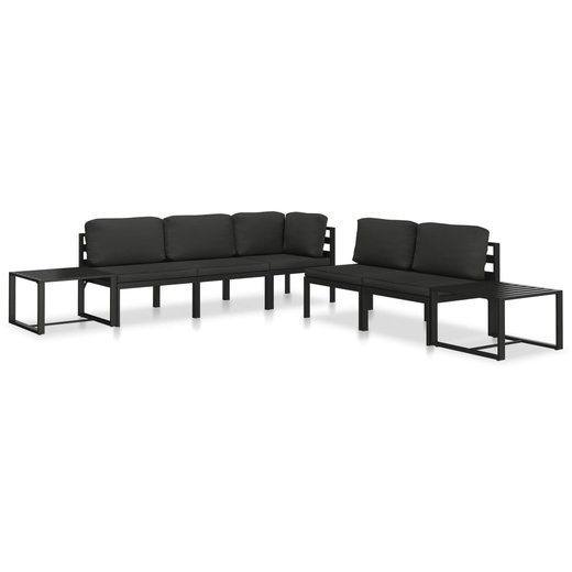 Sessel mit Auflagen Aluminium Anthrazit