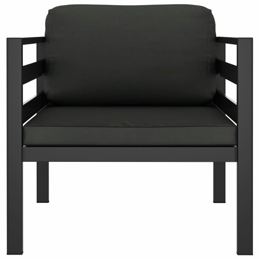 Sessel mit Auflagen Aluminium Anthrazit