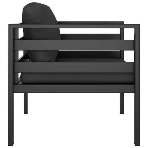 Sessel mit Auflagen Aluminium Anthrazit