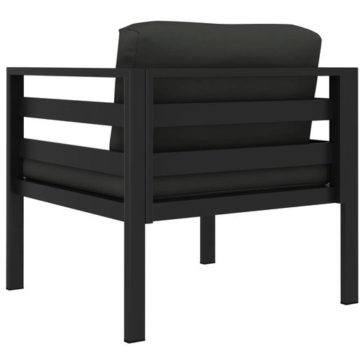 Sessel mit Auflagen Aluminium Anthrazit