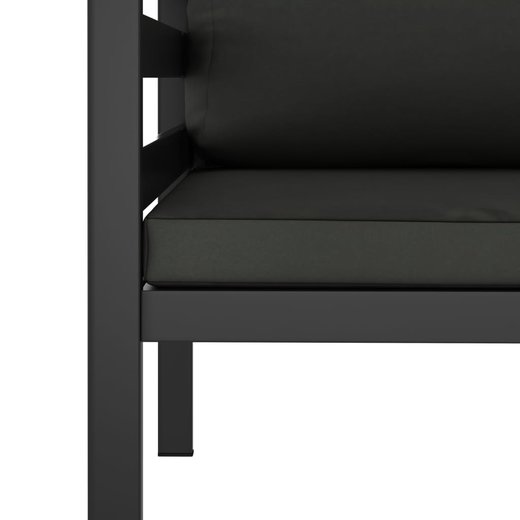 Sessel mit Auflagen Aluminium Anthrazit