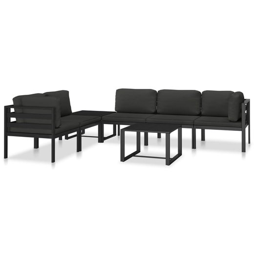Sessel mit Auflagen Aluminium Anthrazit