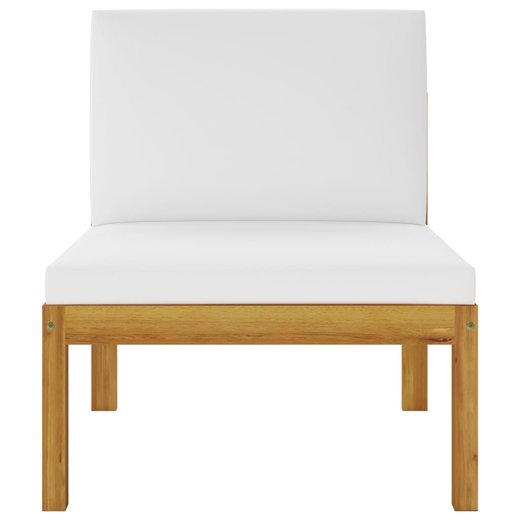 3-Sitzer-Gartensofa mit Kissen Massivholz Akazie