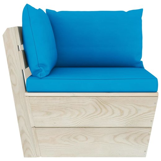 Garten-Palettensofa 3-Sitzer mit Kissen Fichtenholz