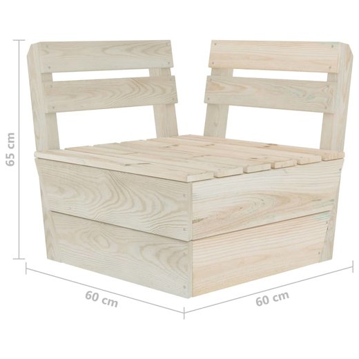 Garten-Palettensofa 4-Sitzer Imprgniertes Fichtenholz