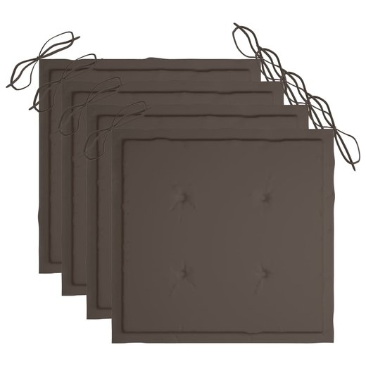Regiesthle mit Kissen 4 Stk. Massives Akazienholz