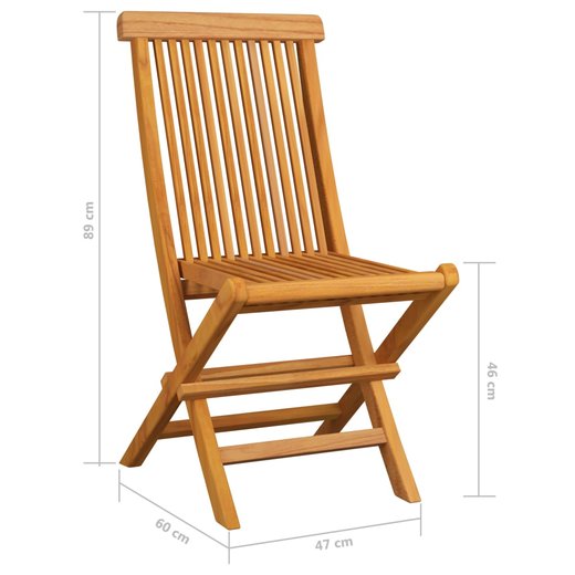 Gartensthle mit Weinroten Kissen 2 Stk. Massivholz Teak