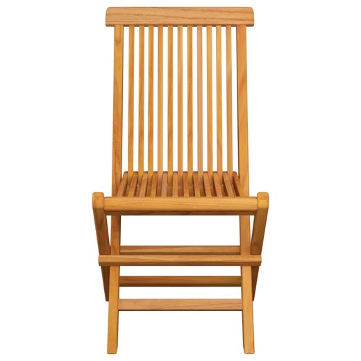 Gartensthle mit Weinroten Kissen 2 Stk. Massivholz Teak