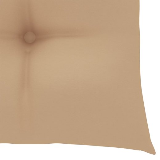Gartensthle mit Beige Kissen 4 Stk. Massivholz Teak