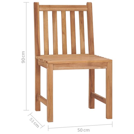 Gartensthle 2 Stk. mit Kissen Massivholz Teak