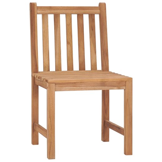 Gartensthle 2 Stk. mit Kissen Massivholz Teak