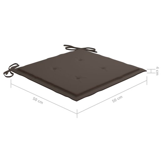 Gartensthle 2 Stk. mit Kissen Massivholz Teak
