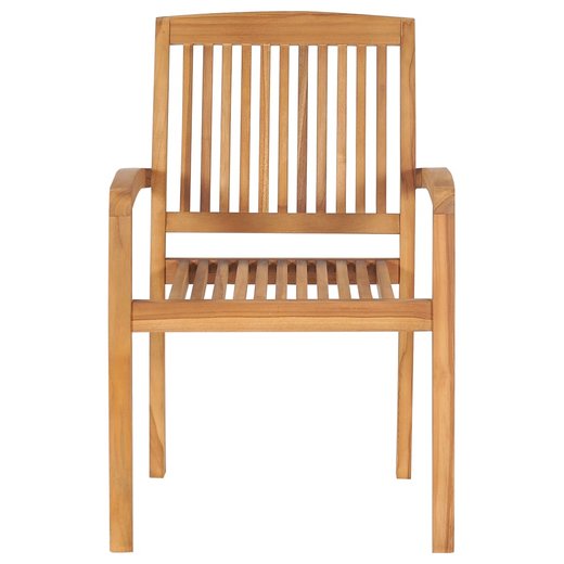 Gartensthle 2 Stk. mit Anthrazit Kissen Massivholz Teak