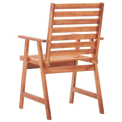 Garten-Esssthle 2 Stk. mit Kissen Massivholz Akazie