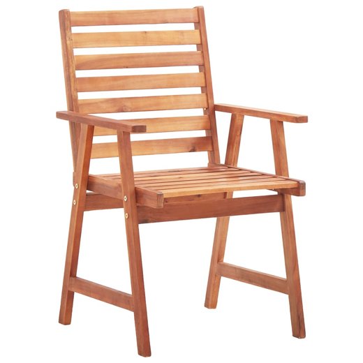 Garten-Esssthle 3 Stk. mit Kissen Massivholz Akazie