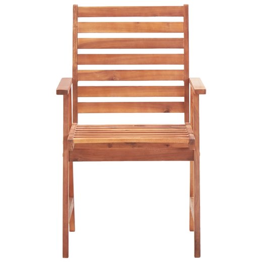 Garten-Esssthle 3 Stk. mit Kissen Massivholz Akazie