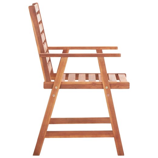 Garten-Esssthle 3 Stk. mit Kissen Massivholz Akazie