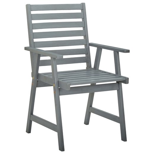 Garten-Esssthle mit Kissen 3 Stk. Massivholz Akazie