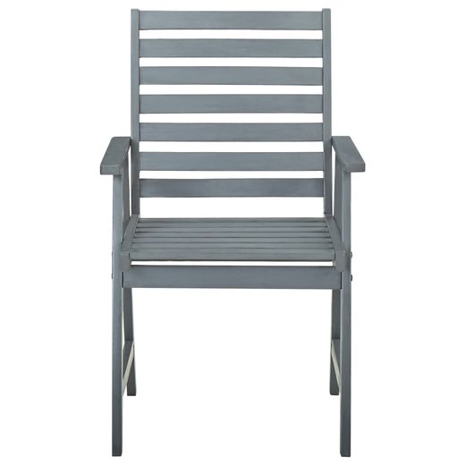 Garten-Esssthle mit Kissen 3 Stk. Massivholz Akazie
