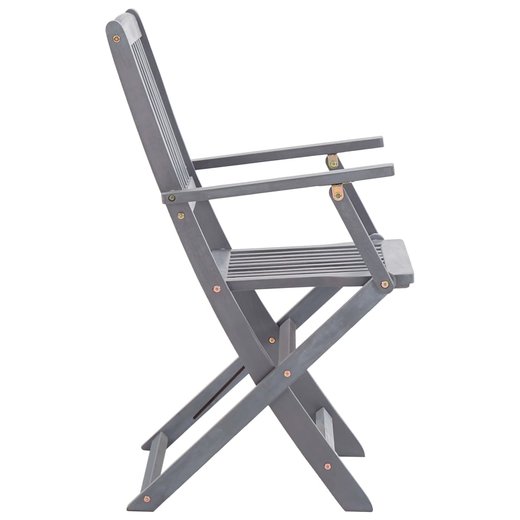 Klappbare Gartensthle 4 Stk. mit Sitzkissen Massivholz Akazie