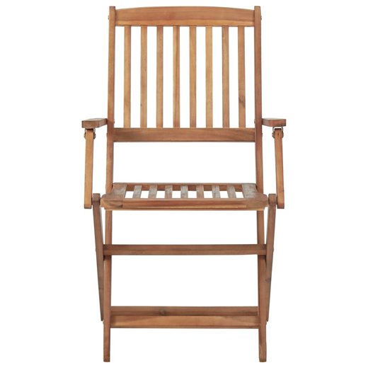 Klappbare Gartensthle 2 Stk. mit Kissen Massivholz Akazie