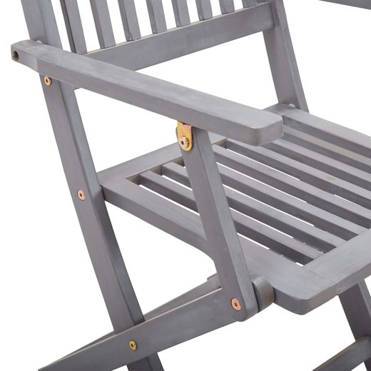 Klappbare Gartensthle 6 Stk. mit Kissen Massivholz Akazie
