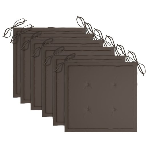 Klappbare Gartensthle 6 Stk. mit Kissen Massivholz Akazie
