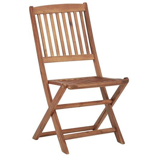 Klappbare Gartensthle 6 Stk. mit Kissen Massivholz Akazie