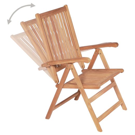 Verstellbare Gartensthle 6 Stk. Massivholz Teak