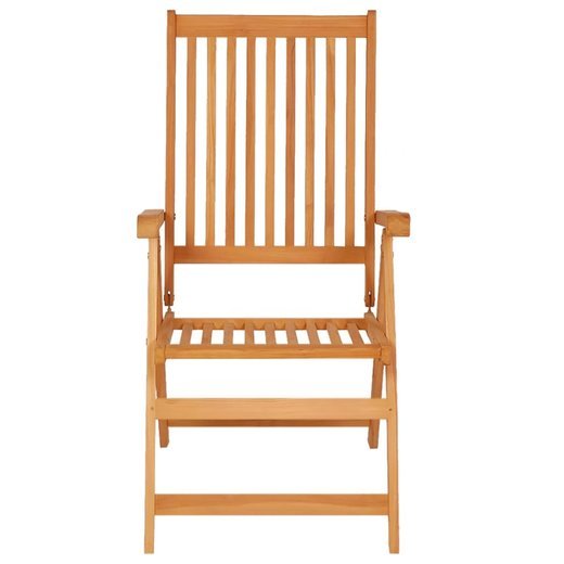 Gartensthle 4 Stk. mit Grauen Kissen Massivholz Teak