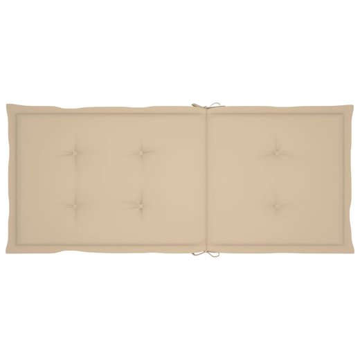 Gartensthle 4 Stk. mit Beigen Kissen Massivholz Teak