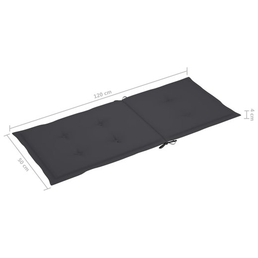 Gartensthle 6 Stk. mit Anthrazit Kissen Massivholz Teak
