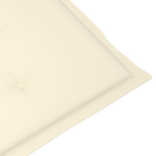 Gartensthle 6 Stk. mit Creme Kissen Massivholz Teak