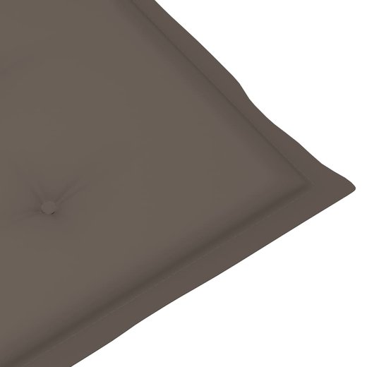 Gartensthle 6 Stk. mit Taupe Kissen Massivholz Teak