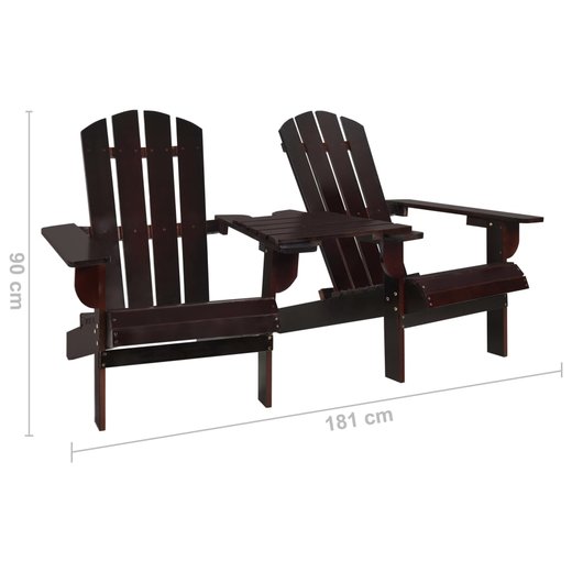 Adirondack-Gartenstuhl Massivholz Tanne Braun