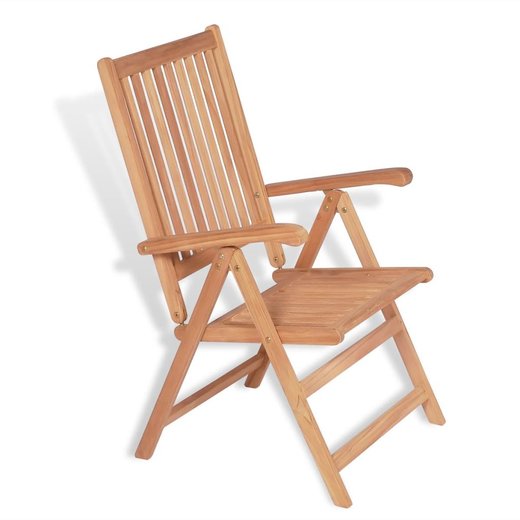 Verstellbare Gartensthle 2 Stk. Massivholz Teak