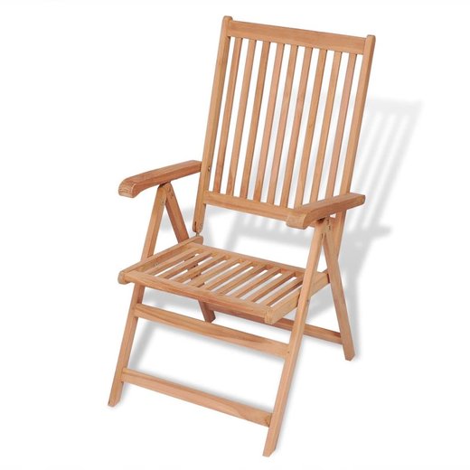 Verstellbare Gartensthle 2 Stk. Massivholz Teak