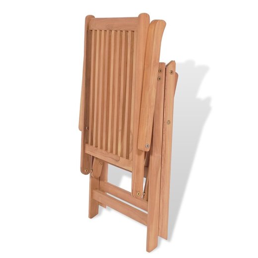 Verstellbare Gartensthle 2 Stk. Massivholz Teak