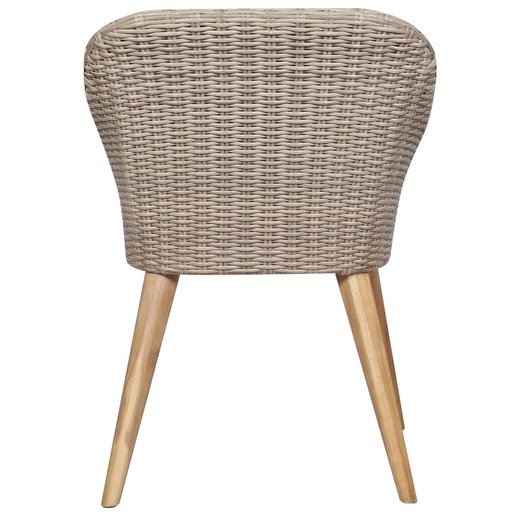 Gartensthle mit Polstern 2 Stk. Poly Rattan Braun