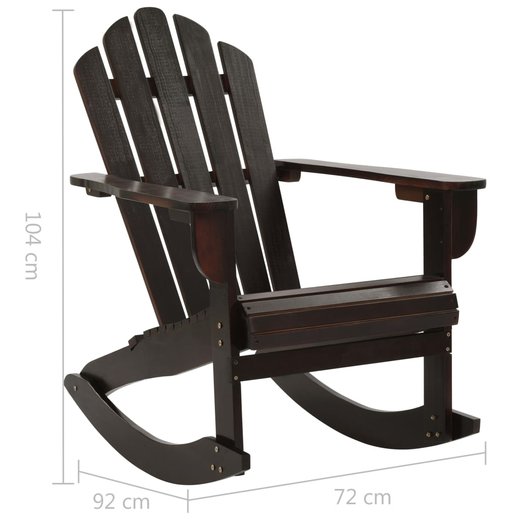 Garten-Schaukelstuhl Holz Braun