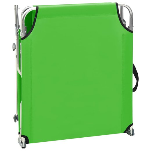 Klappliege mit Sonnenschutz Grn Aluminium