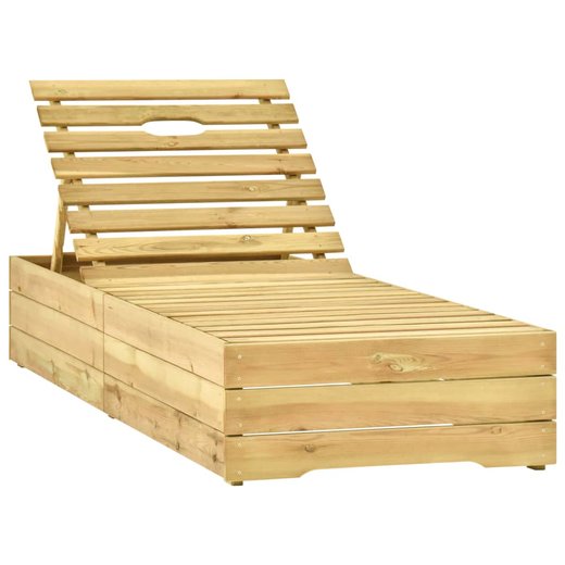 Sonnenliege mit Tisch Grn Imprgniertes Kiefernholz