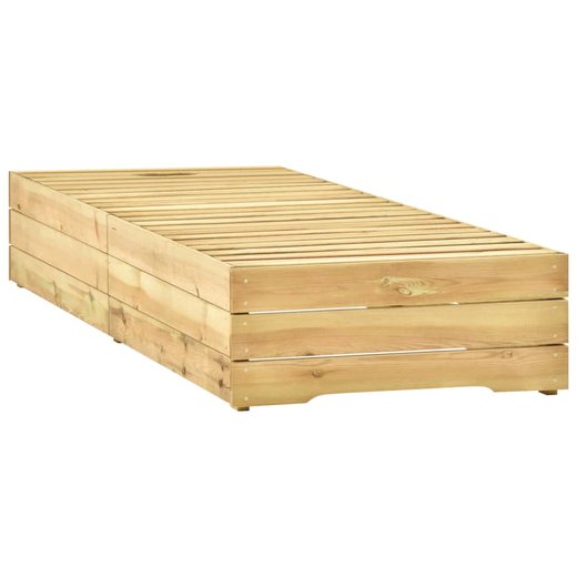 Sonnenliege mit Tisch Grn Imprgniertes Kiefernholz