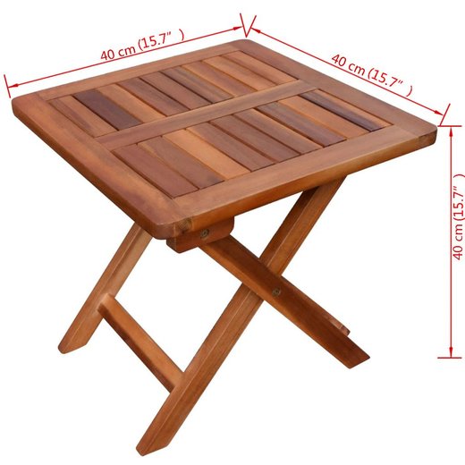 Sonnenliege mit Tisch Massivholz Akazie