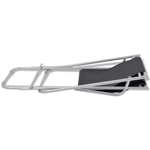 Liegesthle 2 Stk. Stahl Schwarz