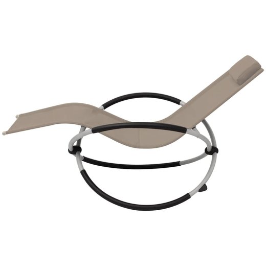 Geometrische Sonnenliege Stahl Taupe