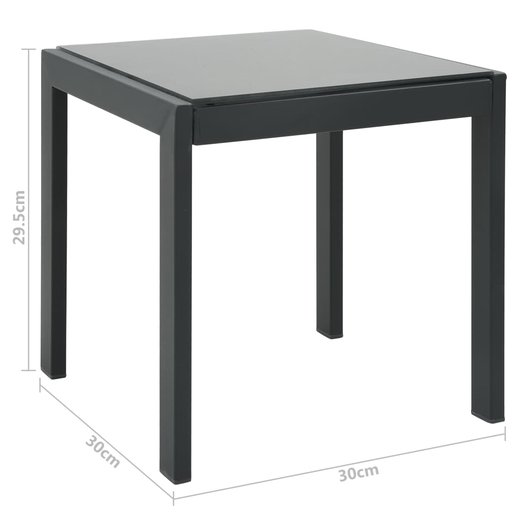 Sonnenliegen 2 Stk. mit Tisch Textilene und Stahl