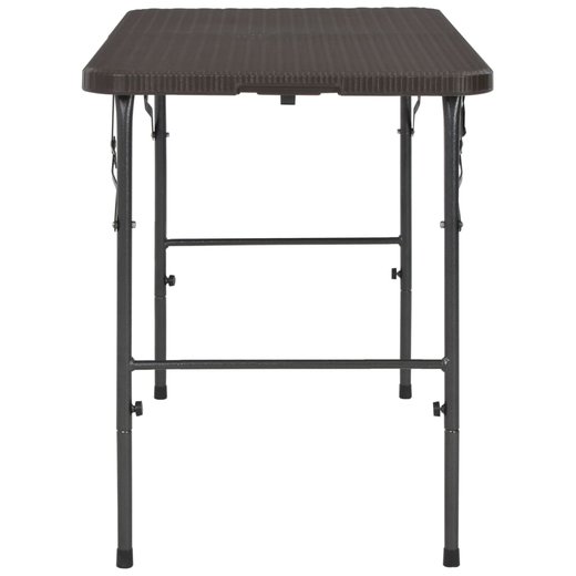 Klappbarer Gartentisch Braun 120x60x74 cm HDPE Rattan-Look