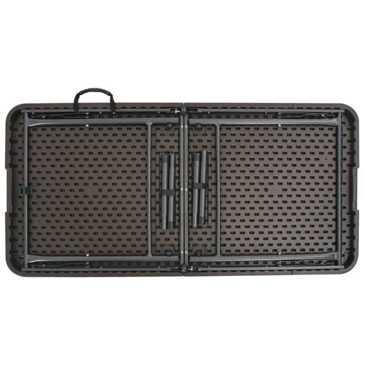 Klappbarer Gartentisch Braun 120x60x74 cm HDPE Rattan-Look
