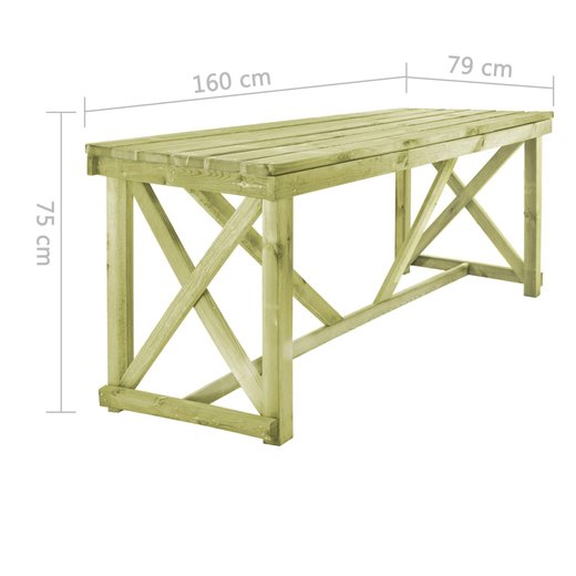 Gartentisch 1607975 cm Holz